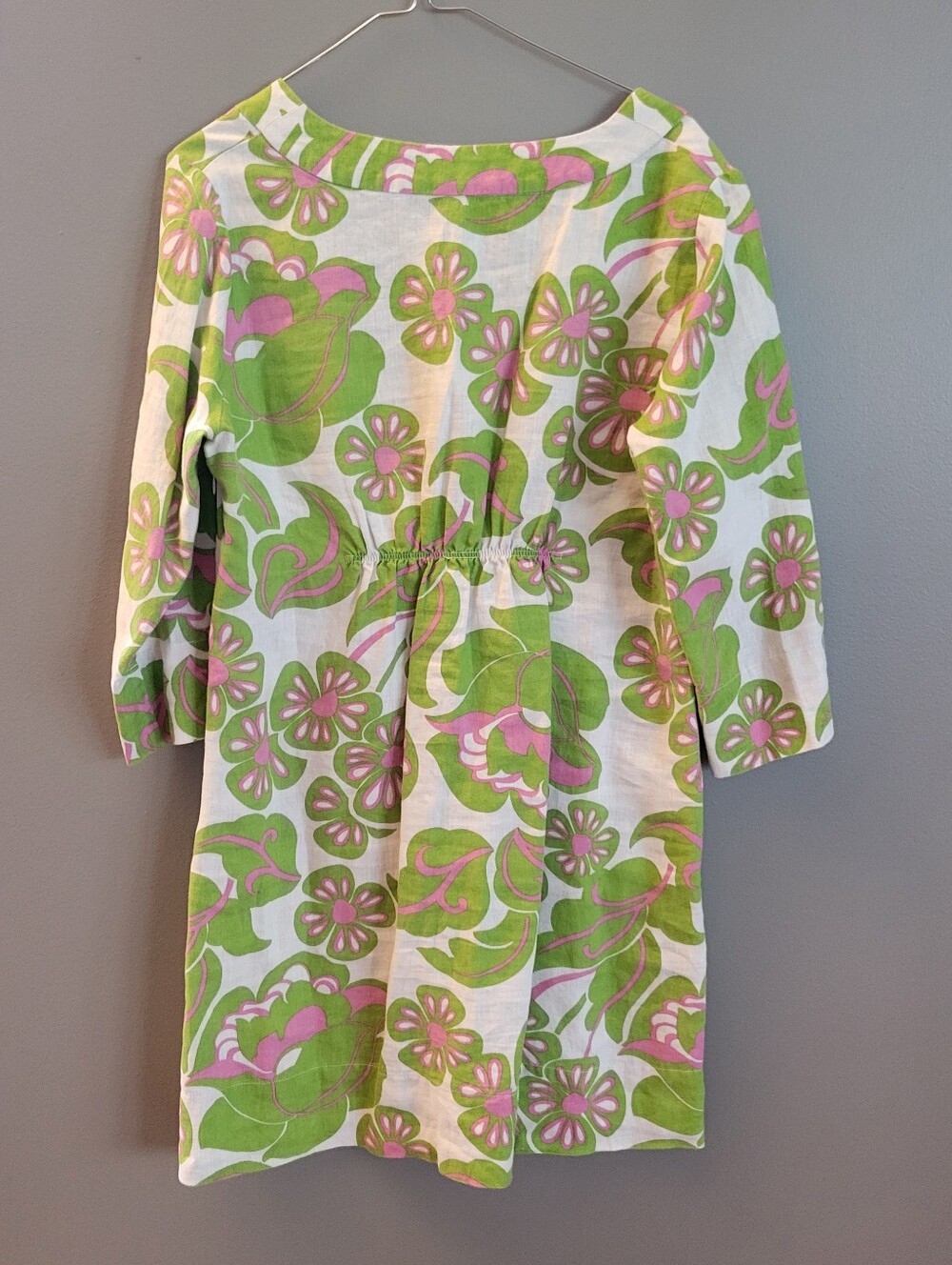 Boden Womens Linen Dress 8 Pink Green - Picture 3 of 4